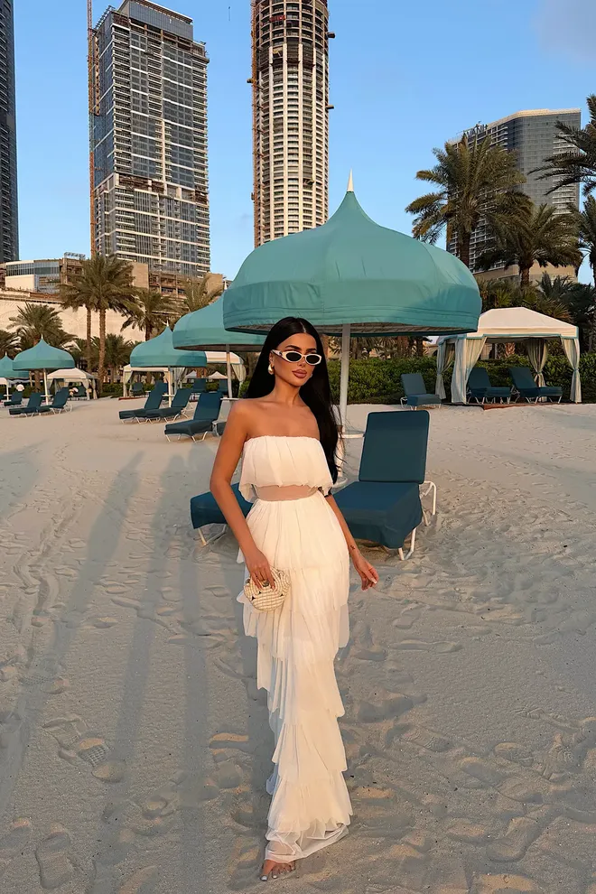 EYYO ATELIER Vestido Blanco Sexy Elegante Formal Glamour Slip Ropa al por mayor Casual