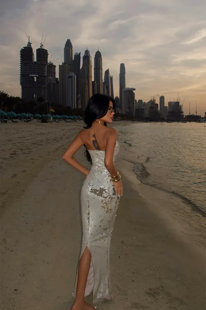 EYYO ATELIER White Sexy Glam Bodycon Dress Wholesale Clothing Formal