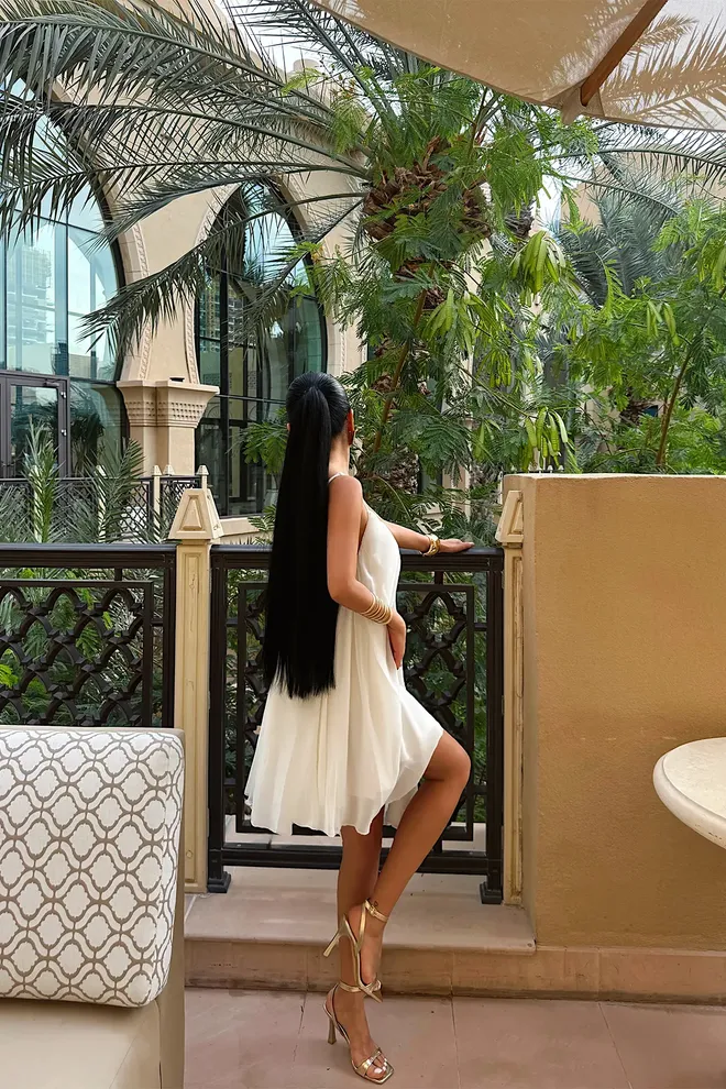 EYYO ATELIER White Sleeveless Slip Dress With Sweetheart Neck Wholesale Clothing Sexy