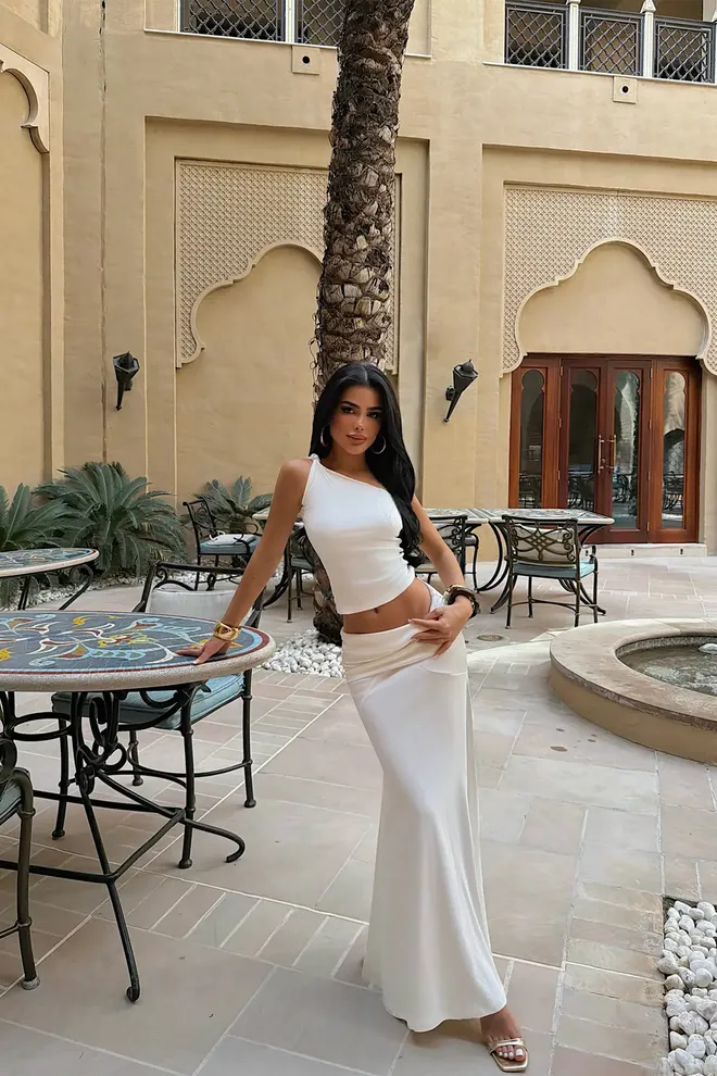 EYYO ATELIER White Sexy Elegant Set Wholesale Clothing Sexy