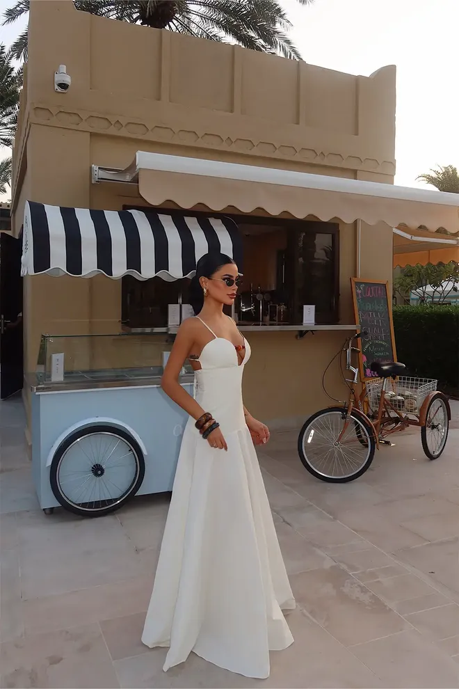 EYYO ATELIER White Sexy Elegant Formal Glam Dress Wholesale Clothing Spring