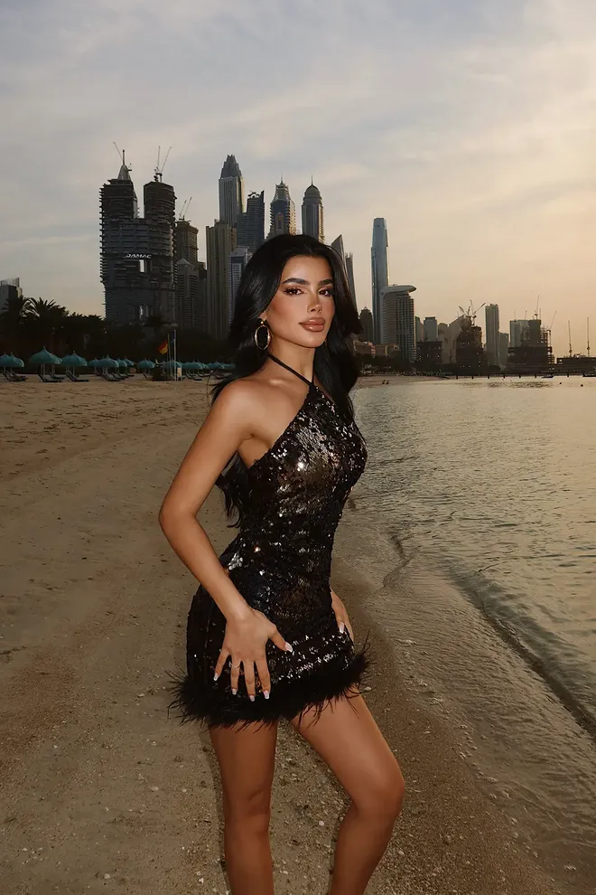 EYYO ATELIER Black Sequined Sexy Bodycon Mini Dress Wholesale Clothing Birthday