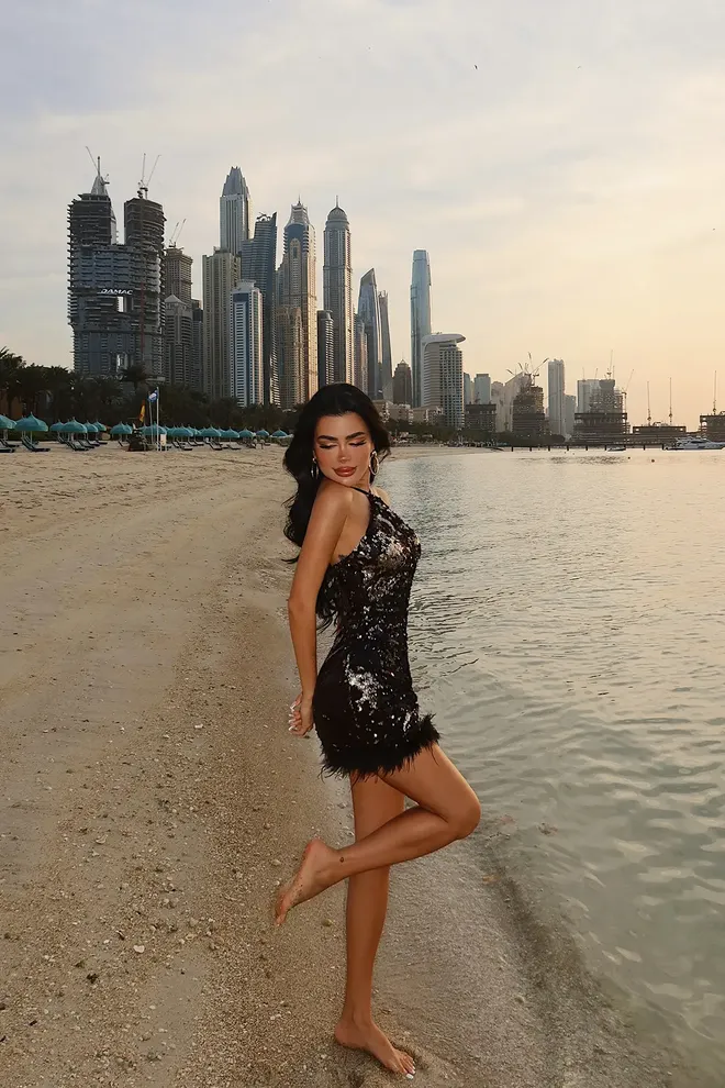 EYYO ATELIER Black Sequined Sexy Bodycon Mini Dress Wholesale Clothing Spring