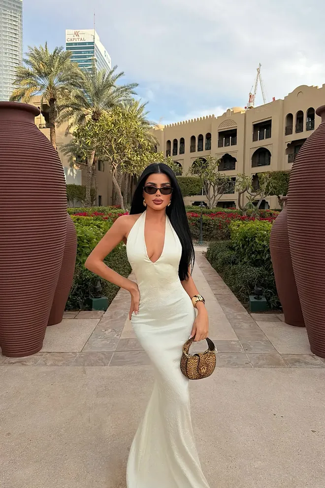 EYYO ATELIER Bela Elegantna Obleka Plašč Z Ovratnikom S Povodcem Oblačila na debelo Seksi