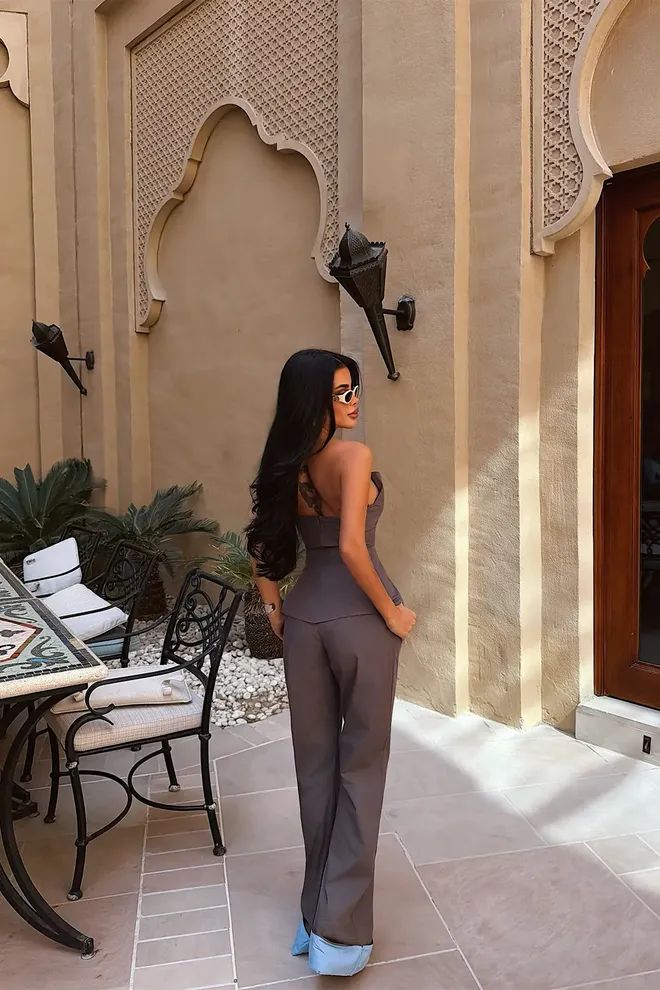 EYYO ATELIER Brown Elegant Formal Suit Wholesale Clothing Formal