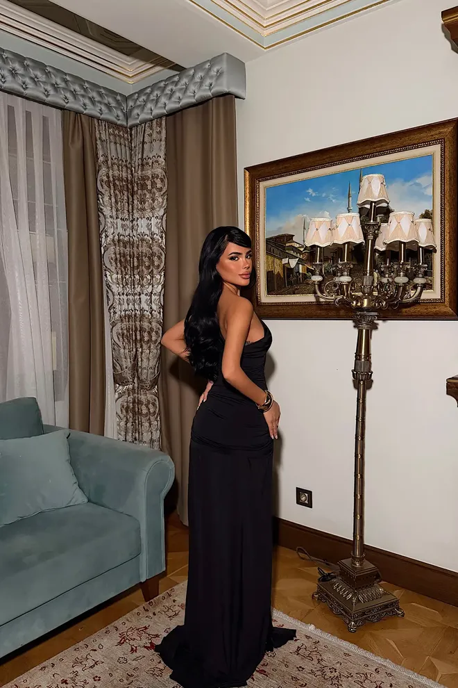 EYYO ATELIER Siyah Seksi Zarif Işıltılı Resmi Elbise Toptan Giyim Bahar