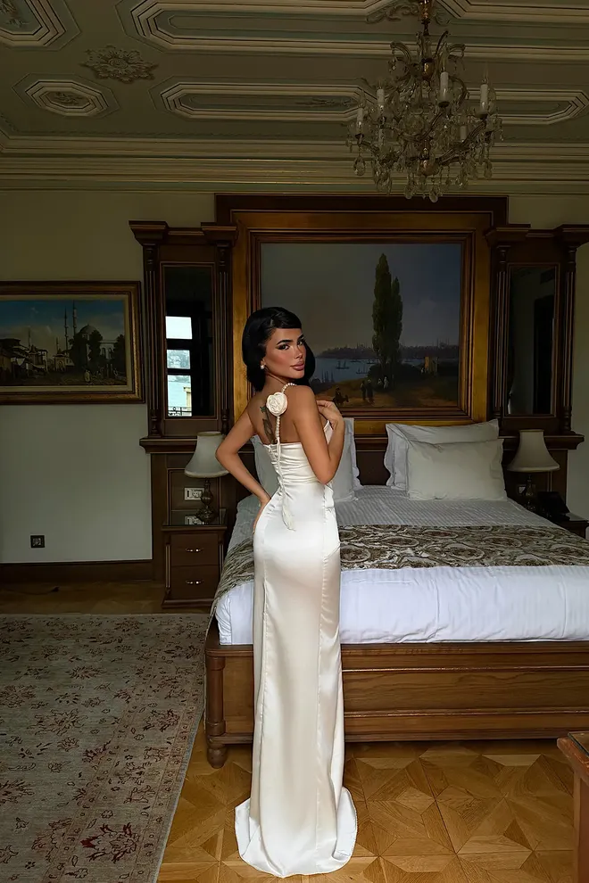 EYYO ATELIER White Sexy Elegant Glam Formal Dress Wholesale Clothing Formal