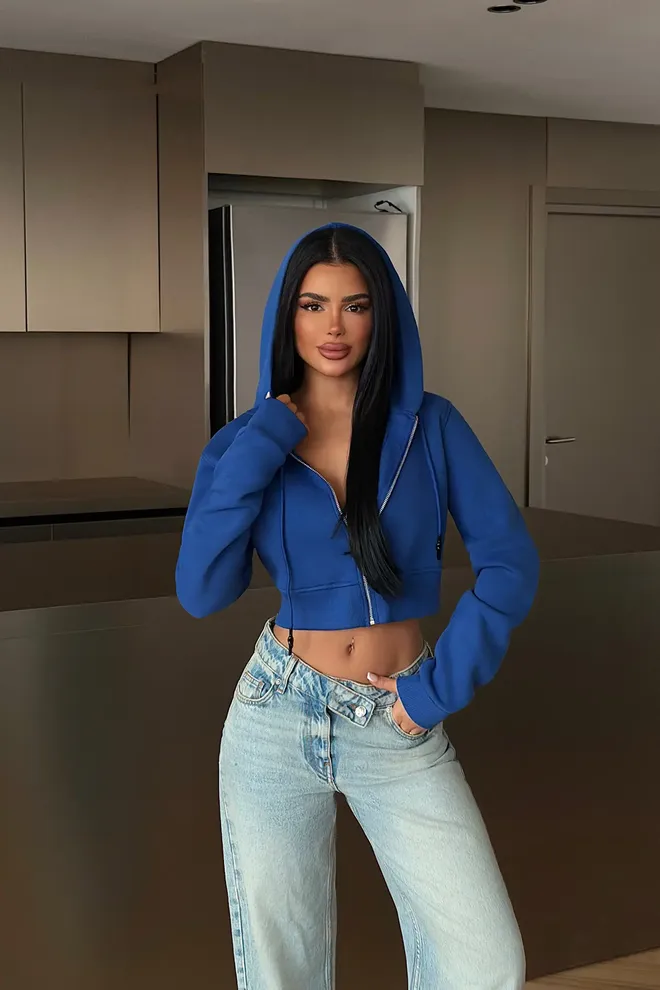 EYYO ATELIER Casaco Saks Crop Cut Roupas por atacado 0