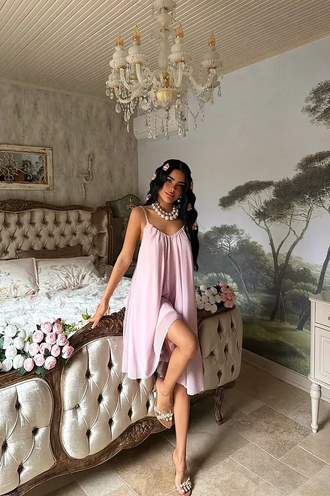 EYYO ATELIER Vestido Rosa Elegante Sexy Casual Formal Ropa al por mayor Casual