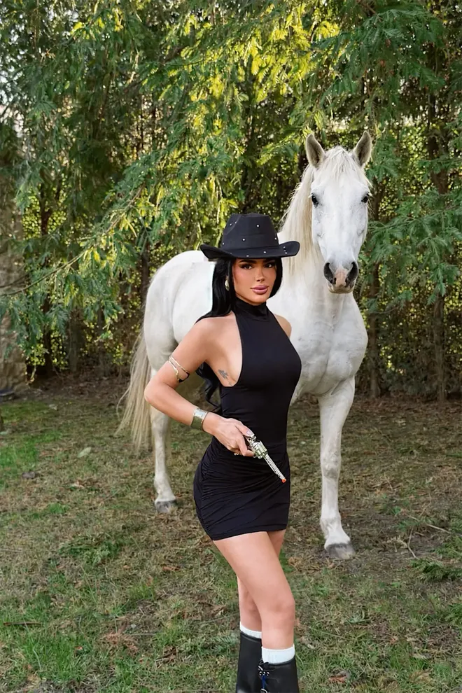 EYYO ATELIER Черна Секси Уестърн Рокля Бодикон Мини Дрехи на едро Секси