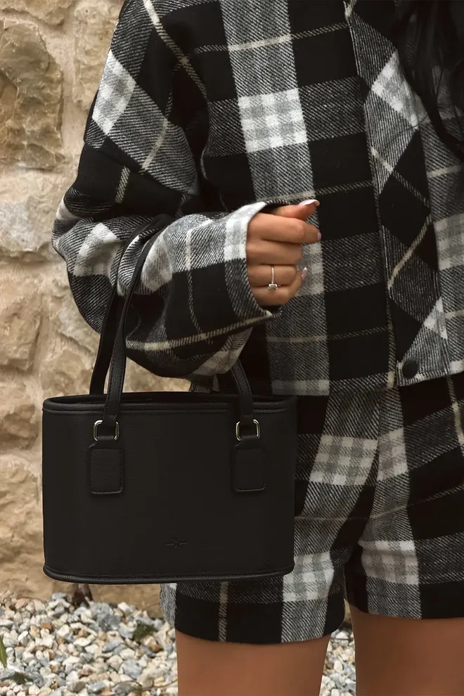 EYYO ATELIER Black Leather Bag Wholesale Clothing 1