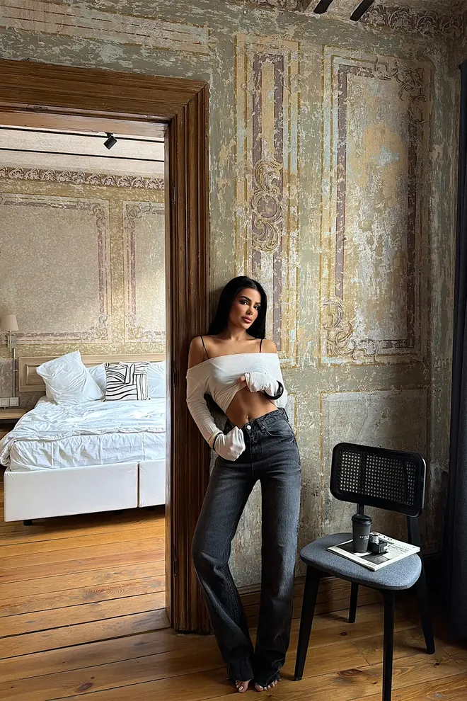 EYYO ATELIER Black Jeans Mom High Waist Straight Leg Wholesale Clothing Casual