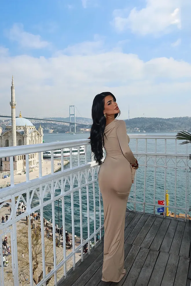 EYYO ATELIER Beige Sexy Elegante Formal Glam Vestido Bodycon Ropa al por mayor Formal