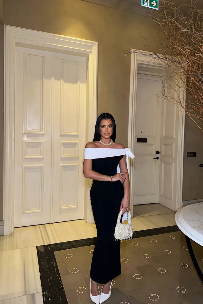 Ilia Vestido Midi Brianna De Doble Color Ropa al por mayor Elegante