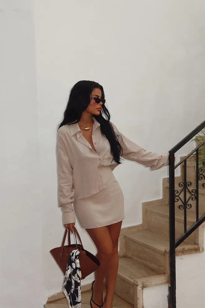 Ilia Conjunto De Falda Beige Ropa al por mayor Cumpleaños