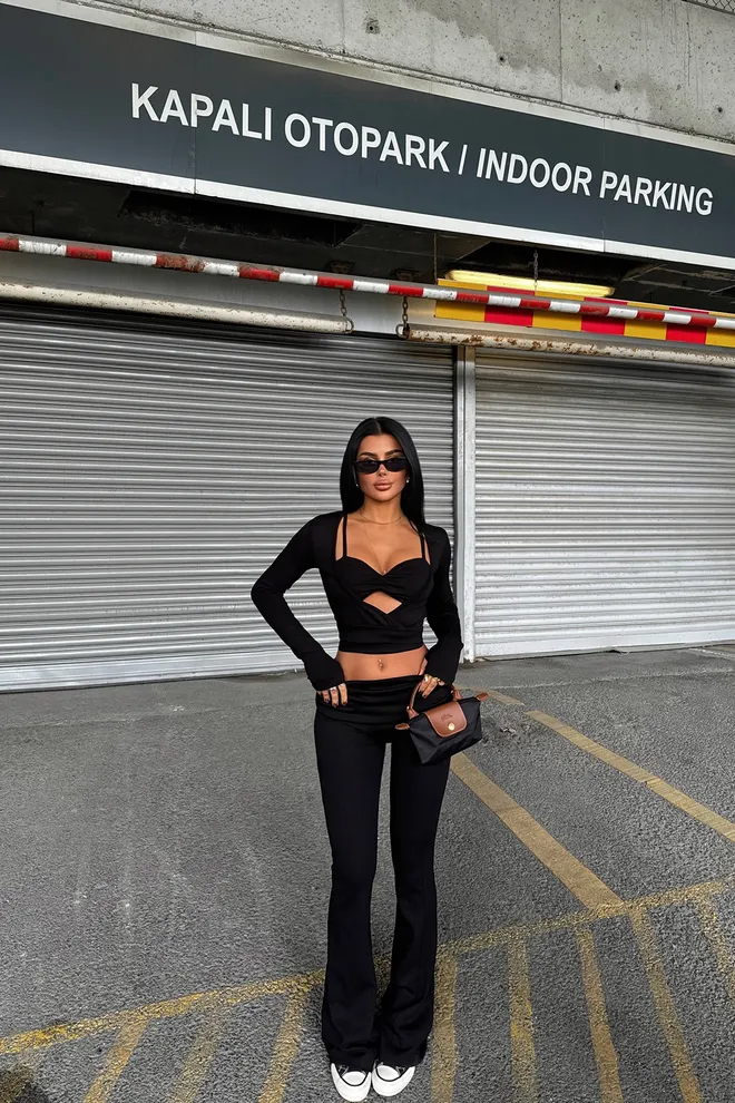 EYYO ATELIER Hosenset Schwarz Großhandelskleidung Lässig