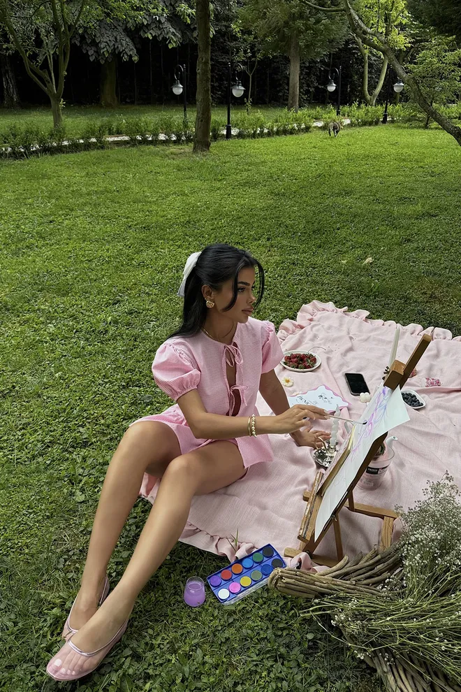 EYYO ATELIER Set Pantaloni Scurti Roz Îmbrăcăminte cu ridicata Drăguț