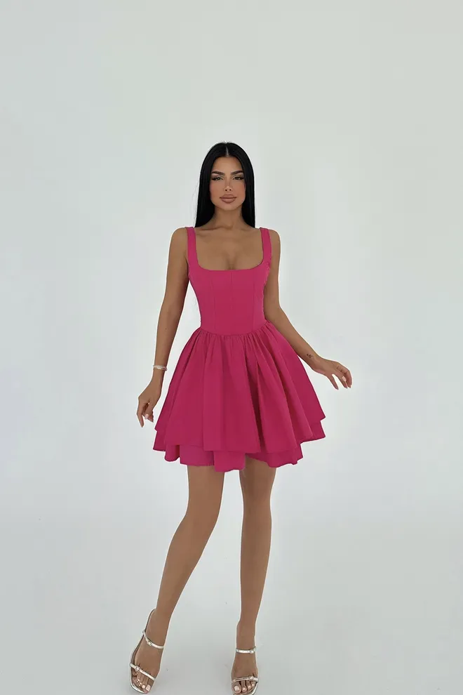 Ilia Vestido Con Tirantes Fucsia Ropa al por mayor Elegante
