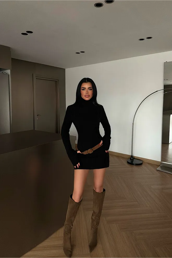 EYYO ATELIER Črna Elegantna Seksi Priložnostna Formalna Obleka Bodycon Oblačila na debelo Delo