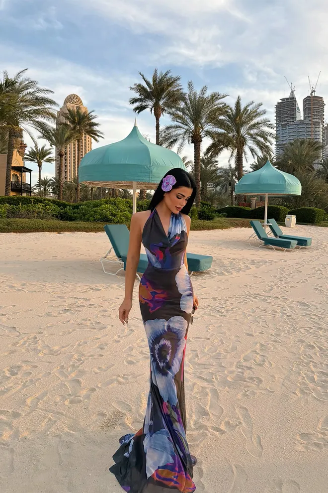 EYYO ATELIER Black Sexy Elegant Formal Slip Dress Wholesale Clothing Formal