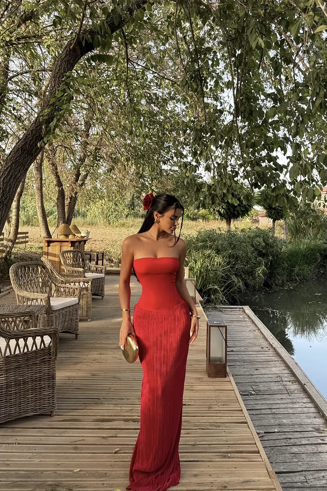 Ilia Red Maxi Dress Wholesale Clothing Formal
