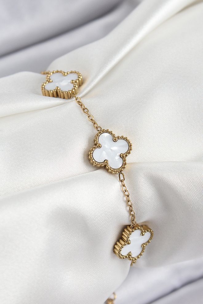 Ebijuteri Γυναικείο Βραχιόλι 316l Από Ατσάλι Λευκό Μαργαριτάρι Μοντέλο Χρυσού Χρώματος Χονδρικό εμπόριο ενδυμάτων 0