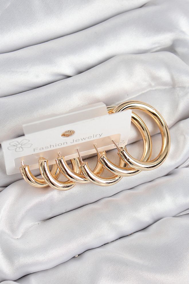 Ebijuteri Mosadzný Prsteň So Vzorom Zlatej Farby Dámske Náušnice Veľkoobchod s oblečením 0