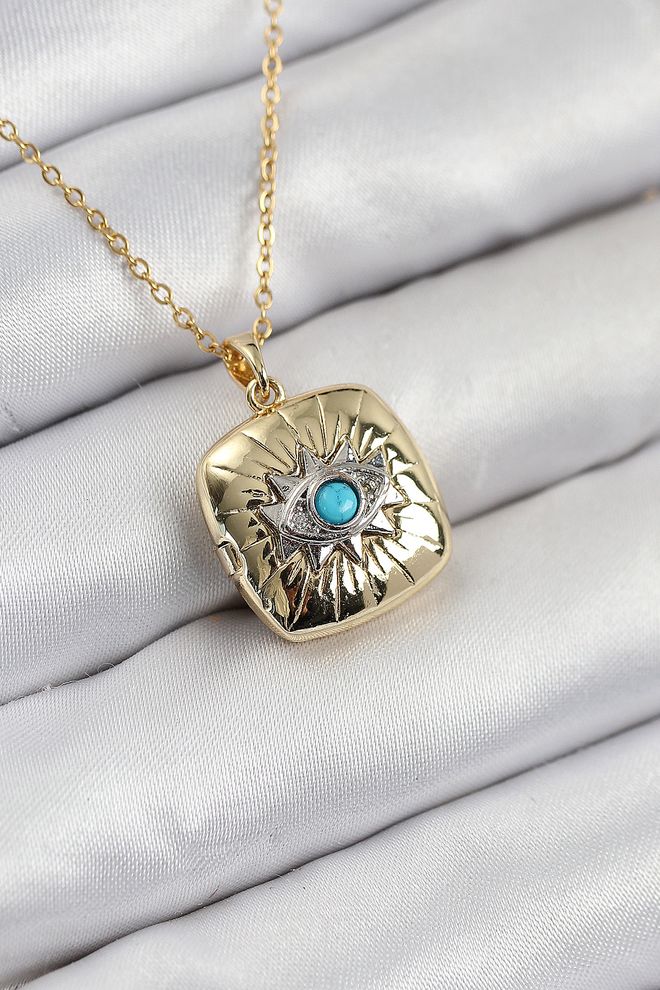 Ebijuteri Collana Da Donna In Acciaio 316l Con Zircone Apribile Modello Cap Eye Color Oro Abbigliamento all'ingrosso 0