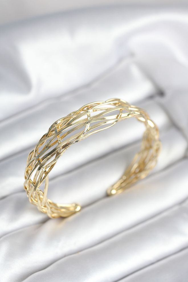 Ebijuteri سوار نسائي عتيق من النحاس باللون الذهبي ملابس بالجملة 0