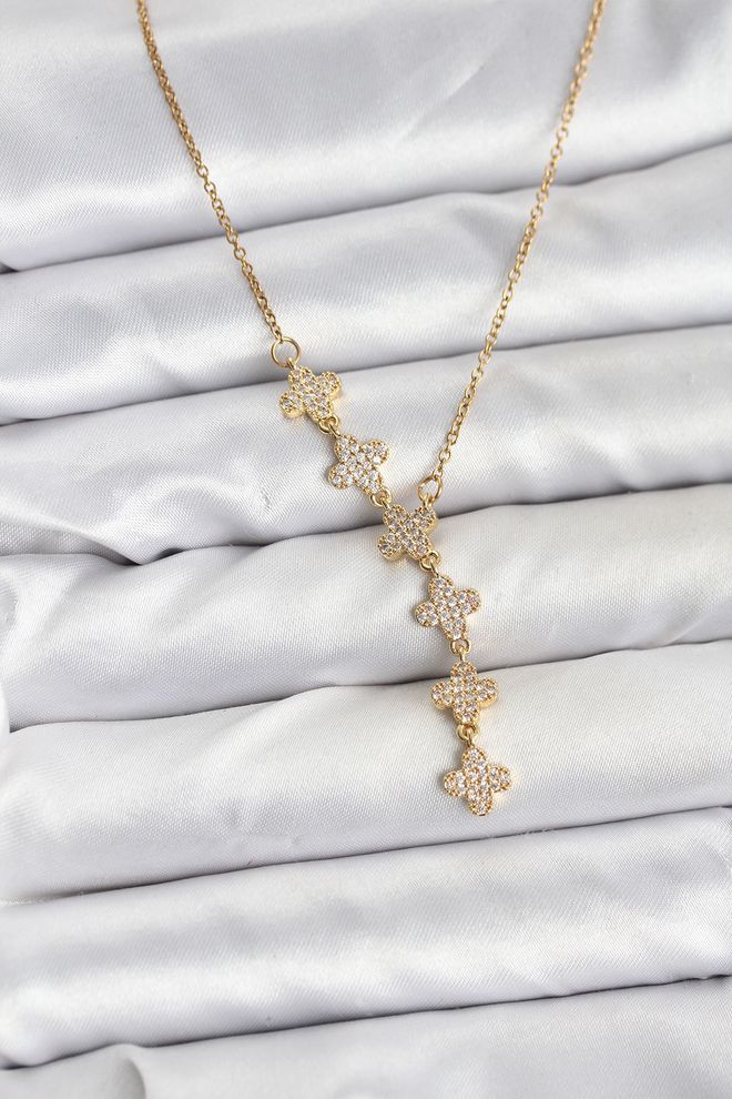 Ebijuteri 316l Stalen Ketting Goudkleurig Klavermodel Damesketting Groothandel Kleding 0