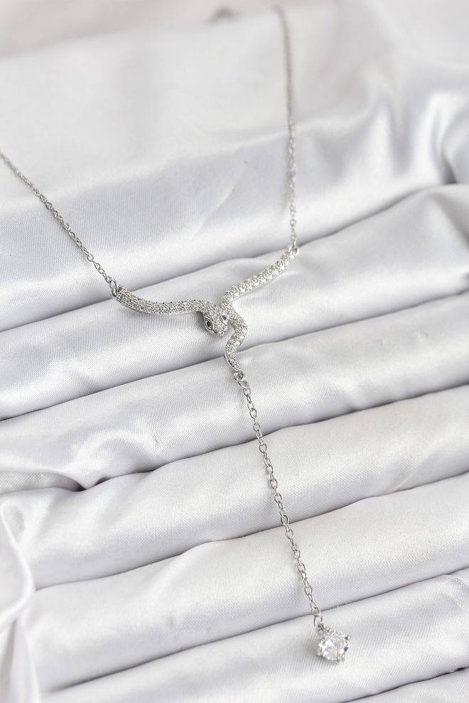 Ebijuteri 316l Stalen Ketting Zilverkleurige Slang Model Y Hanger Groothandel Kleding 0