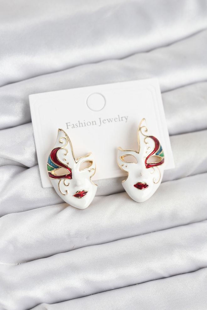 Ebijuteri Dámske Náušnice S Mosadznými Maskami Veľkoobchod s oblečením 0