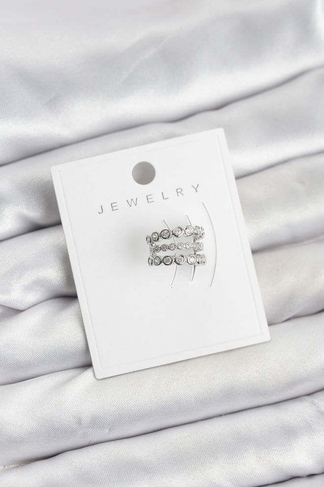 Ebijuteri Uhani Iz Ušesnih Ušes Iz Cirkonskega Kamna Iz Medenine Iz Hrustanca Srebrne Barve Oblačila na debelo 0