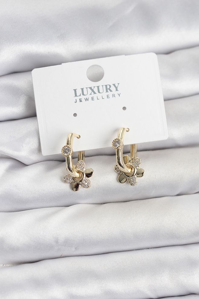 Ebijuteri Medeninasti Ženski Priseljenski Uhan S Cirkonskim Kamnom Oblačila na debelo 0