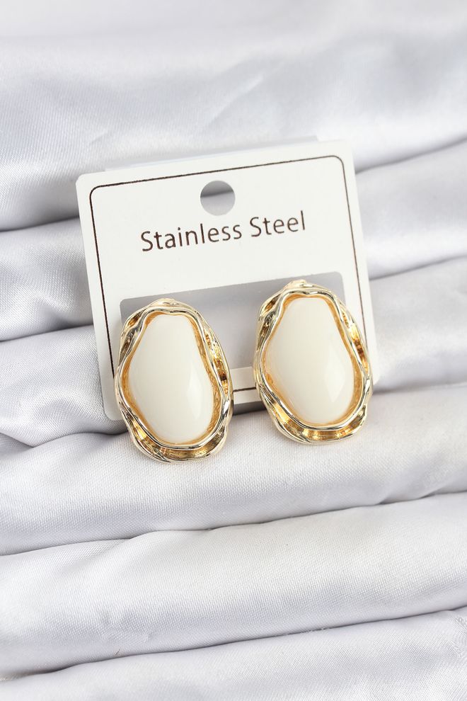 Ebijuteri Medeninasti Vintage Ženski Uhani Z Belimi Kapljicami Oblačila na debelo 0