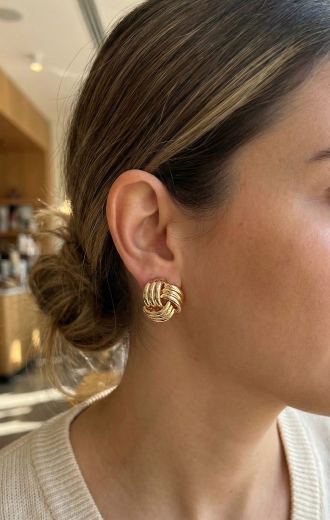 Ebijuteri Ženske Naušnice Sa Spiralnim Uzorkom Od Čelika U Zlatnoj Boji 316l Veleprodaja odjeće 0