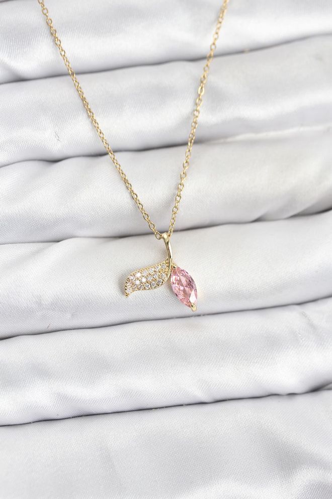 Ebijuteri Стальная Цепочка 316l Модель Золотого Цвета Модель «рыбий Хвост» Цирконовый Камень Женское Оптовая продажа одежды 0