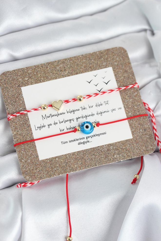 Ebijuteri Zapestnica Martenicka 2 delni Model Zlobnega Očesa In Srca Oblačila na debelo 0