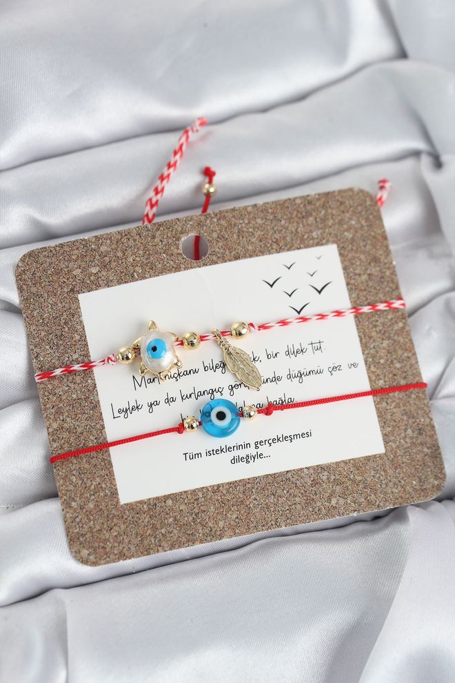 Ebijuteri Zapestnica Marteniçe 2 Kos Caretta Caretta In Nazari Model Oblačila na debelo 0