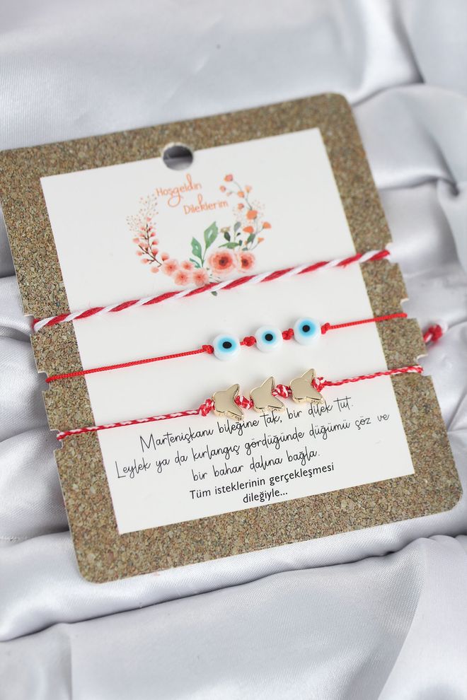 Ebijuteri Браслет Marteniçka Модель Из 3 Частей С Бабочкой И Сглазом Оптовая продажа одежды 0