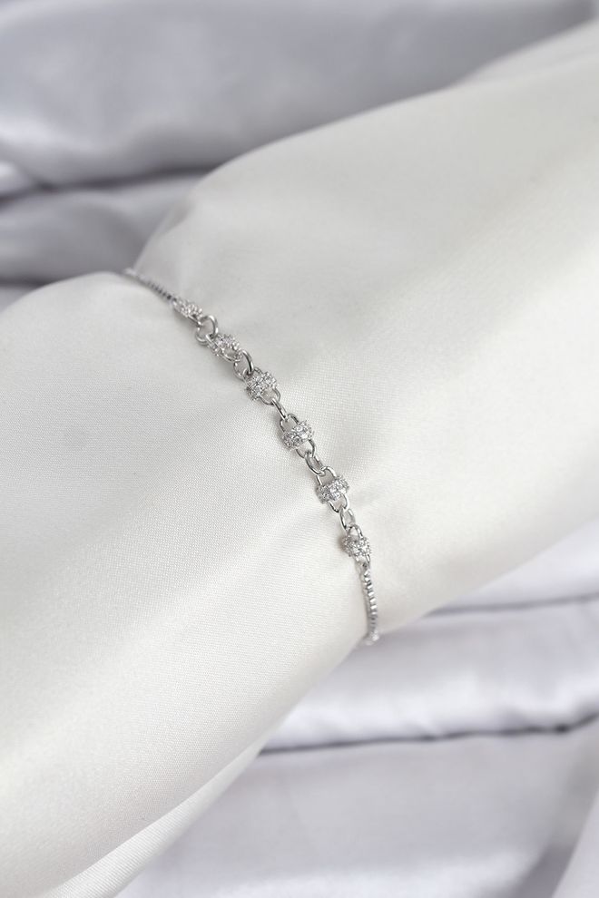 Ebijuteri Strieborný Model Retiazky Zo Zirkónového Kameňa Mosadzného Výťahu Dámsky Veľkoobchod s oblečením 0