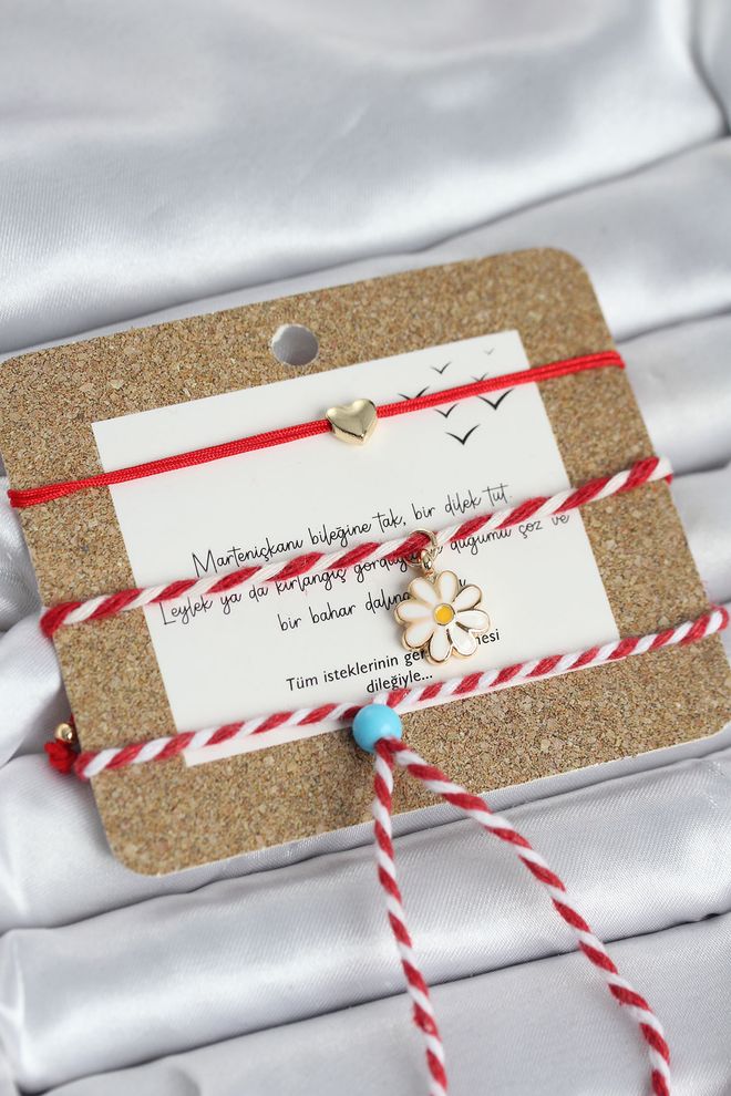 Ebijuteri Martenicka Apyrankės 3 Dalių Ramunėlių Ir Širdies Modelis Didmeninė prekyba drabužiais 0