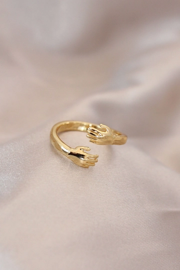 Veleprodajni model oblačil nosi  Nastavljiv prstan - Zlat
, turška veleprodaja Prstan od Ebijuteri