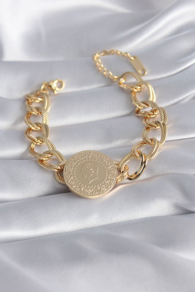 Ebijuteri 316L Steel Gold Color Full Gold Model Milky Way Women's Bracelet Wholesale Clothing 0