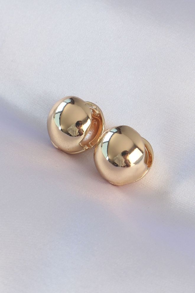 Ebijuteri Minimálne Napichovacie Náušnice Z Mosadze Zlatej Farby Veľkoobchod s oblečením 0