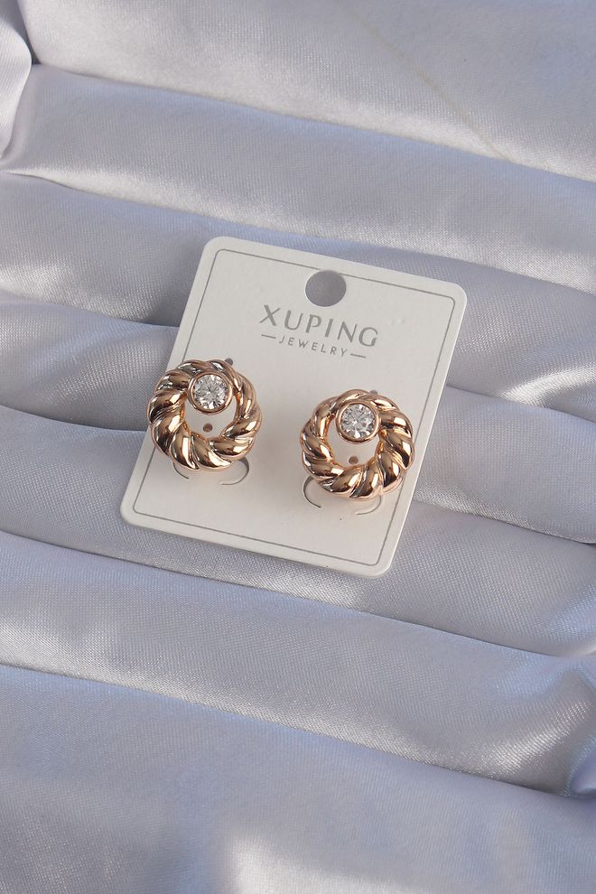 Ebijuteri XUPING Ružičaste Ovalne Naušnice S Cirkonskim Kamenim Modelom Veleprodaja odjeće 0