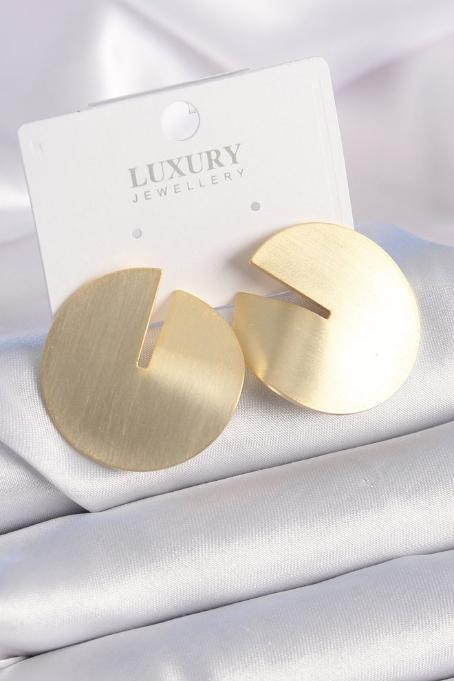 Ebijuteri Pendientes De Mujer Modelo Placa Circular De Color Dorado Y Latón Ropa al por mayor 0