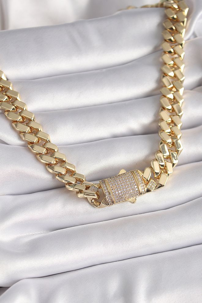 Ebijuteri Messing Goudkleurige VIP exclusieve Serie Gourmet Model Damesketting Groothandel Kleding 0