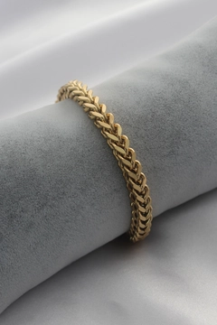 Модел на дрехи на едро носи 34873 - Steel Bracelet - Gold, турски едро Гривна на Ebijuteri