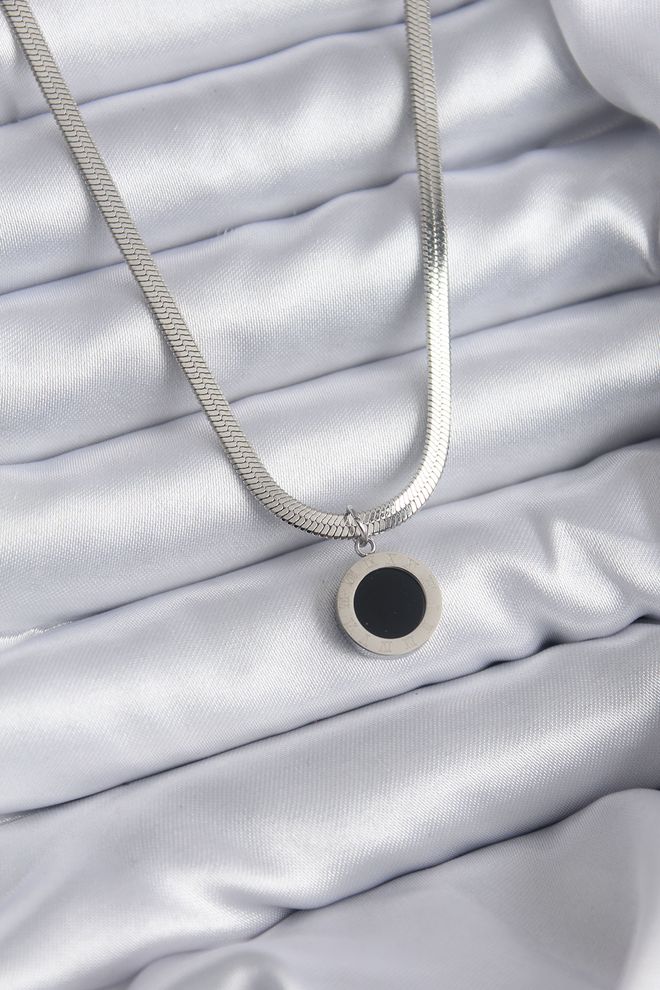 Ebijuteri Γυναικείο Κολιέ Από Ατσάλι 316L Ασημί Χρώμα Ιταλικής Αλυσίδας Μοντέλο Επεξεργασίας Λεπτομέρειας Γυναικείο Κολιέ Χονδρικό εμπόριο ενδυμάτων 0